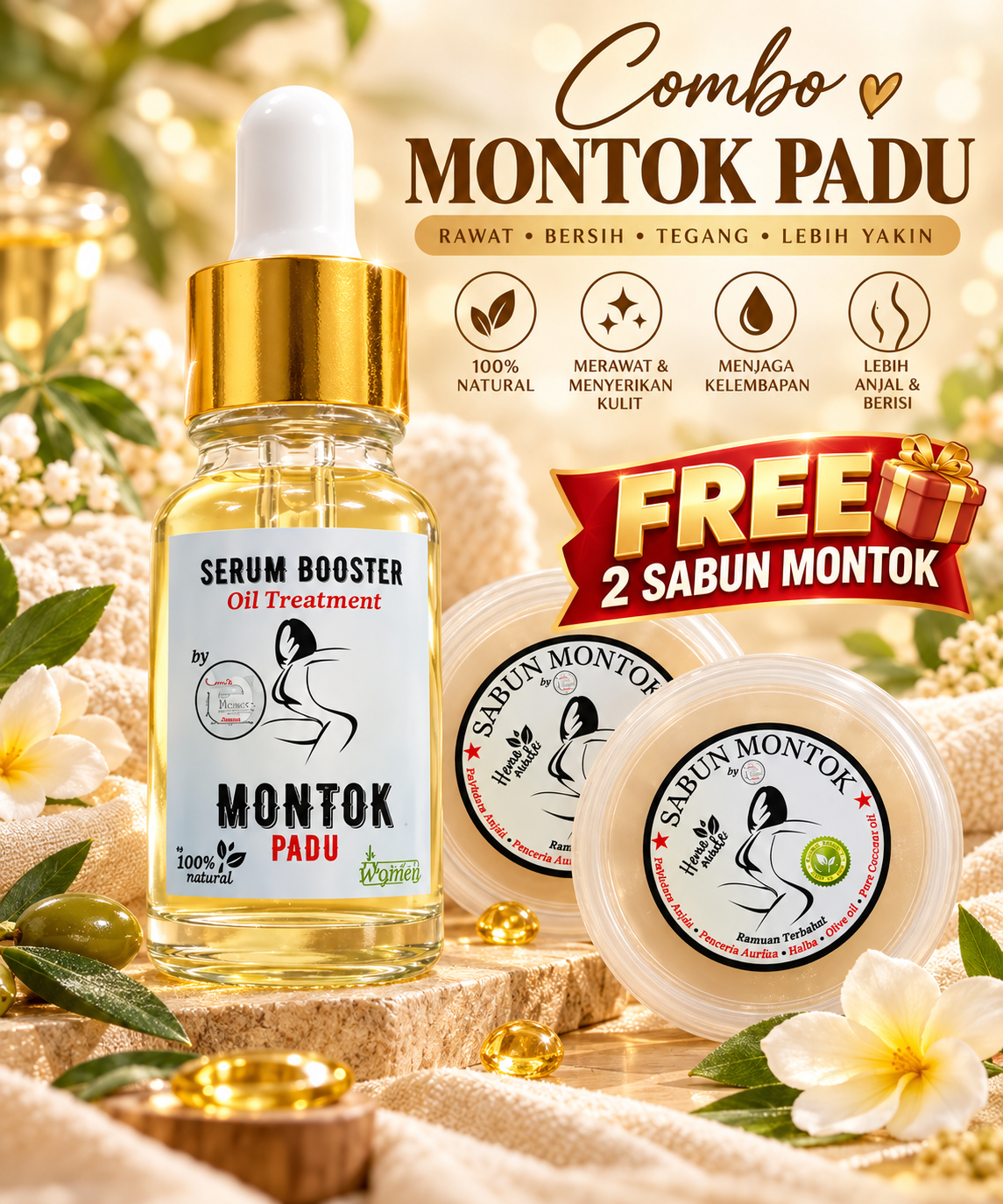 Botol Serum Oil Booster Montok Padu